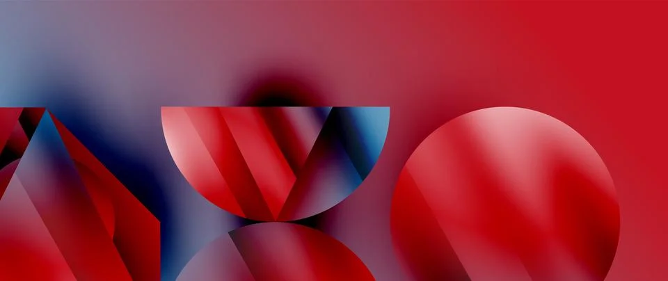 Captivating abstract backdrop composed of interlocking triangles and circles Illustrazione stock