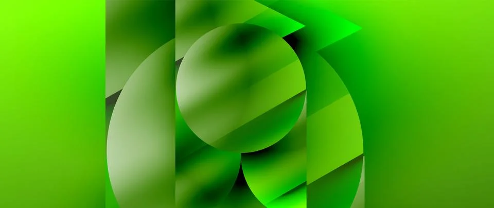 Captivating abstract backdrop composed of interlocking triangles and circles Illustrazione stock