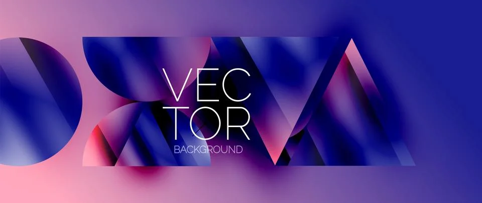 Captivating abstract backdrop composed of interlocking triangles and circles Stock Illustration