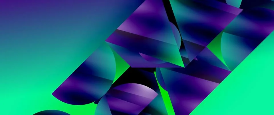 Captivating abstract backdrop composed of interlocking triangles and circles Stock Illustration