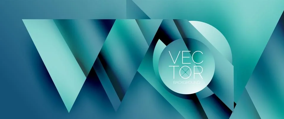 Captivating abstract backdrop composed of interlocking triangles and circles Illustrazione stock