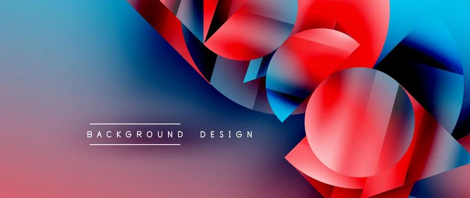 Captivating abstract backdrop composed of interlocking triangles and circles Illustrazione stock