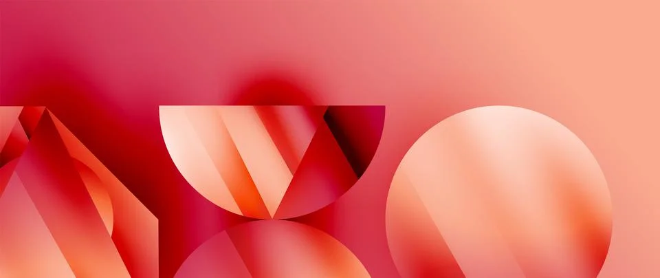 Captivating abstract backdrop composed of interlocking triangles and circles Stock Illustration