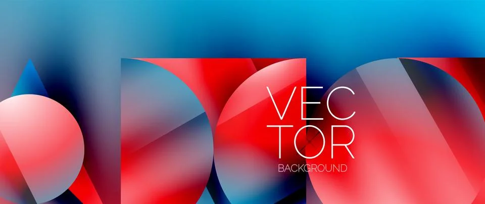 Captivating abstract backdrop composed of interlocking triangles and circles Stock Illustration