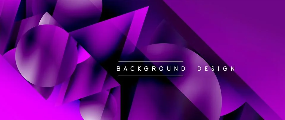 Captivating abstract backdrop composed of interlocking triangles and circles Stock Illustration