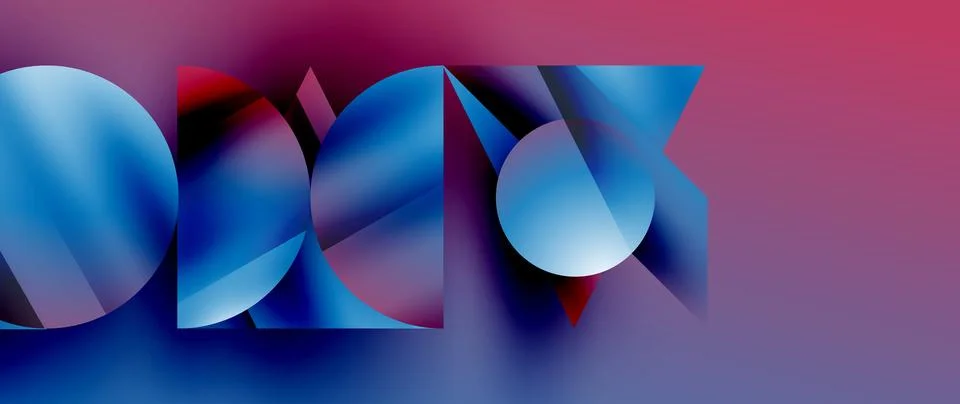 Captivating abstract backdrop composed of interlocking triangles and circles Illustrazione stock