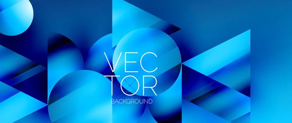 Captivating abstract backdrop composed of interlocking triangles and circles Stockillustratie