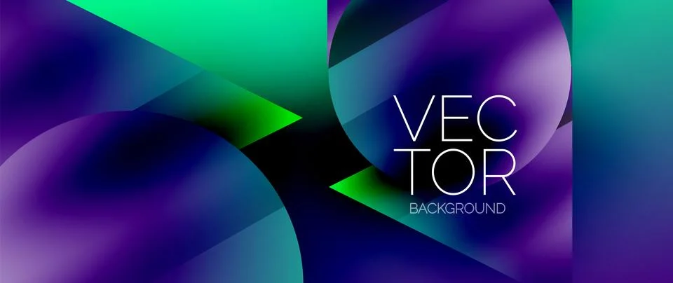 Captivating abstract backdrop composed of interlocking triangles and circles Illustrazione stock