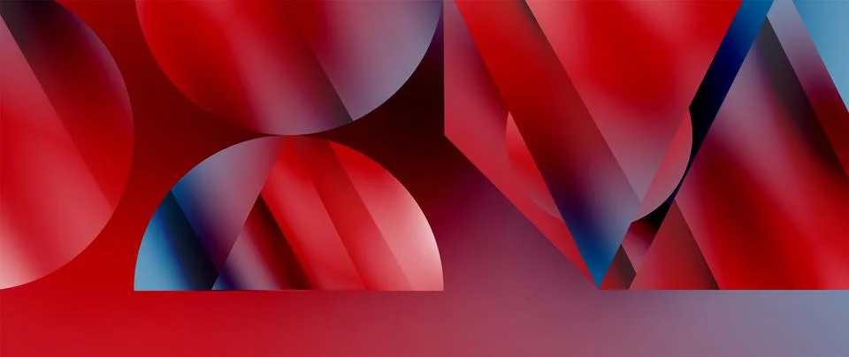 Captivating abstract backdrop composed of interlocking triangles and circles Stock Illustration