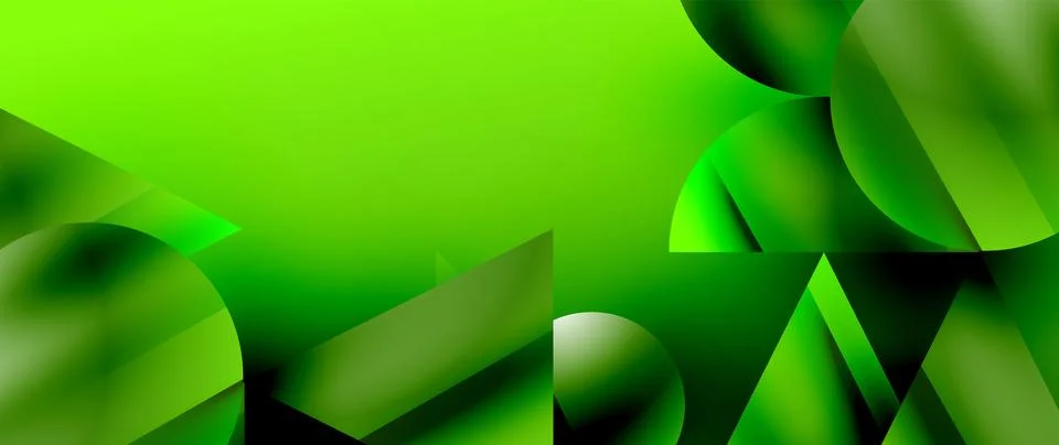 Captivating abstract backdrop composed of interlocking triangles and circles Illustrazione stock