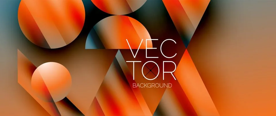 Captivating abstract backdrop composed of interlocking triangles and circles Stock Illustration