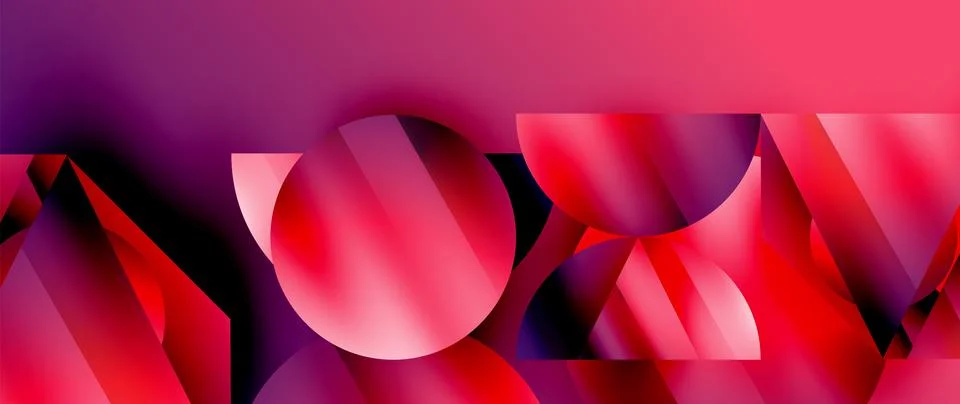 Captivating abstract backdrop composed of interlocking triangles and circles Stock Illustration