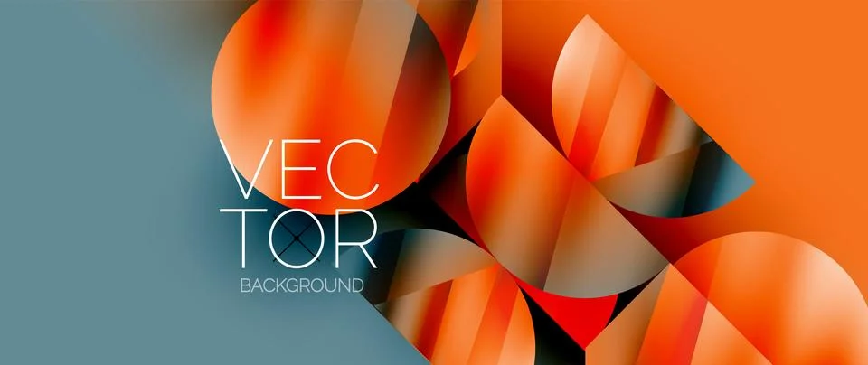 Captivating abstract backdrop composed of interlocking triangles and circles Stock Illustration