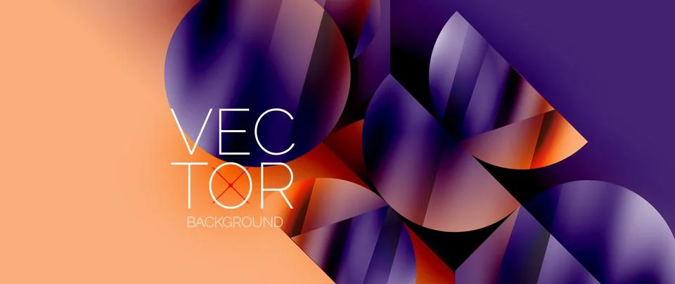 Captivating abstract backdrop composed of interlocking triangles and circles イラスト素材