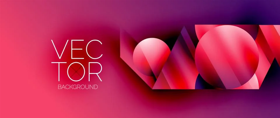 Captivating abstract backdrop composed of interlocking triangles and circles Stock Illustration