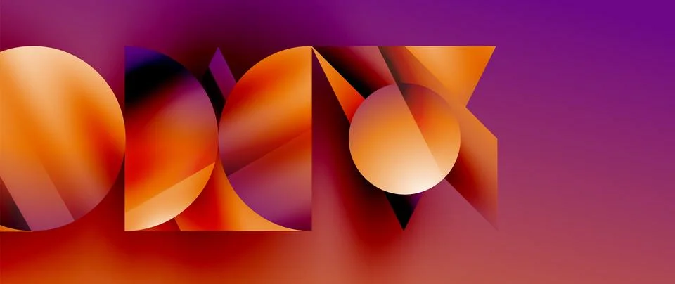 Captivating abstract backdrop composed of interlocking triangles and circles イラスト素材