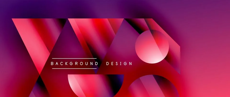 Captivating abstract backdrop composed of interlocking triangles and circles Stockillustratie