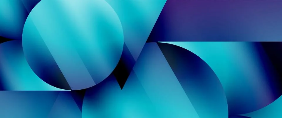 Captivating abstract backdrop composed of interlocking triangles and circles Stock Illustration