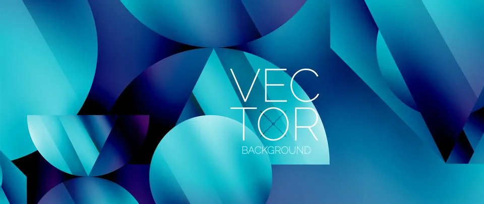 Captivating abstract backdrop composed of interlocking triangles and circles Illustrazione stock