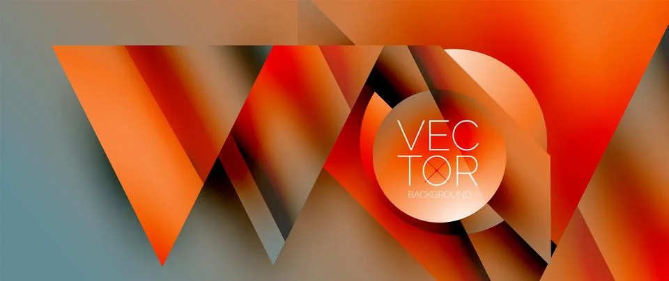 Captivating abstract backdrop composed of interlocking triangles and circles Illustrazione stock