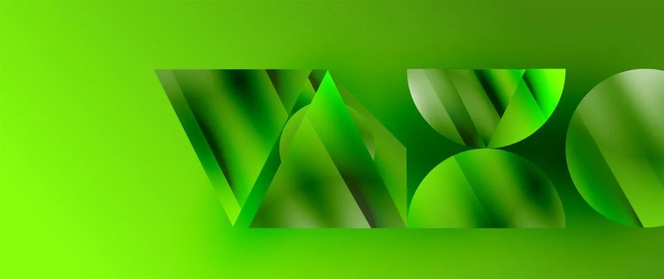 Captivating abstract backdrop composed of interlocking triangles and circles Stockillustratie