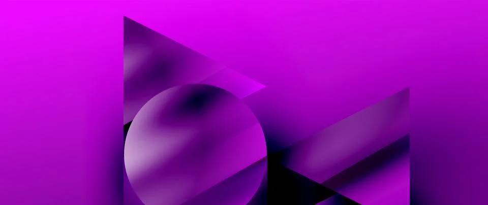 Captivating abstract backdrop composed of interlocking triangles and circles Illustrazione stock