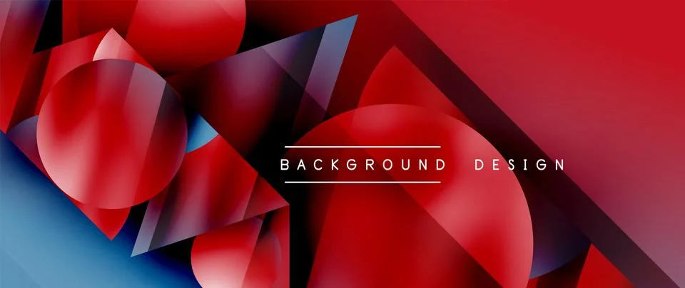 Captivating abstract backdrop composed of interlocking triangles and circles Illustrazione stock