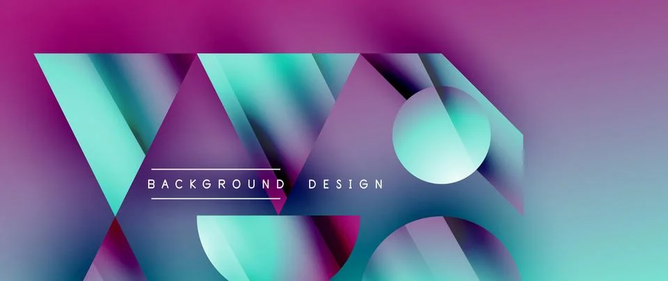 Captivating abstract backdrop composed of interlocking triangles and circles Stock Illustration