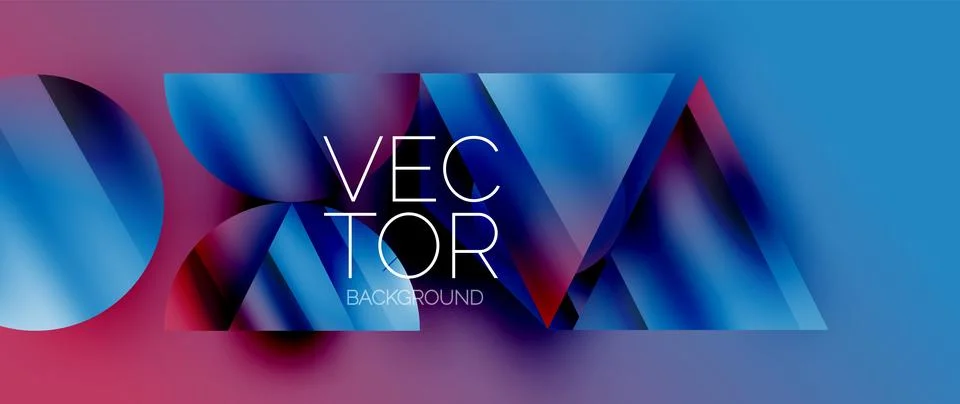 Captivating abstract backdrop composed of interlocking triangles and circles Stock Illustration