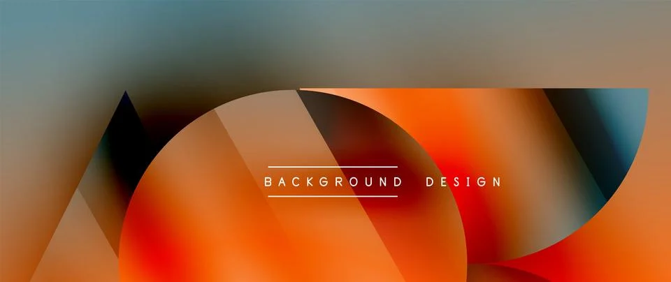 Captivating abstract backdrop composed of interlocking triangles and circles イラスト素材