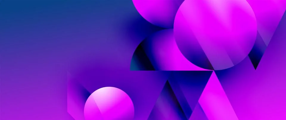 Captivating abstract backdrop composed of interlocking triangles and circles Stockillustratie