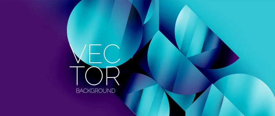 Captivating abstract backdrop composed of interlocking triangles and circles Illustrazione stock