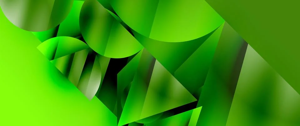 Captivating abstract backdrop composed of interlocking triangles and circles Illustrazione stock