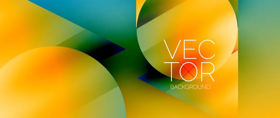 Captivating abstract backdrop composed of interlocking triangles and circles Illustrazione stock