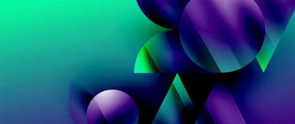 Captivating abstract backdrop composed of interlocking triangles and circles Stock Illustration