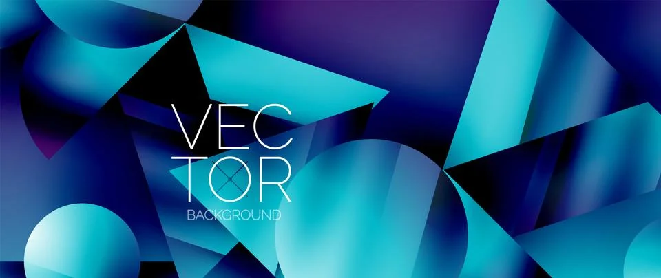 Captivating abstract backdrop composed of interlocking triangles and circles Stock Illustration