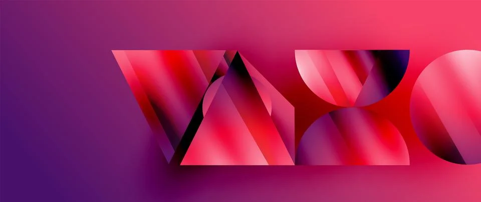 Captivating abstract backdrop composed of interlocking triangles and circles イラスト素材