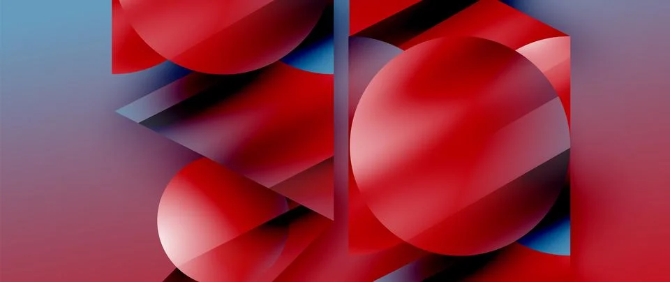 Captivating abstract backdrop composed of interlocking triangles and circles イラスト素材