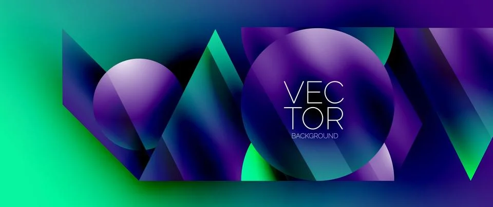 Captivating abstract backdrop composed of interlocking triangles and circles Stock Illustration