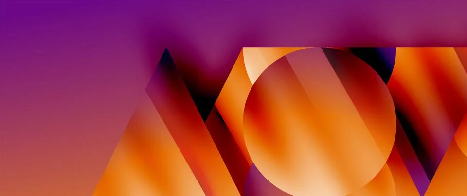 Captivating abstract backdrop composed of interlocking triangles and circles Stockillustratie