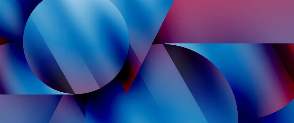 Captivating abstract backdrop composed of interlocking triangles and circles Illustrazione stock