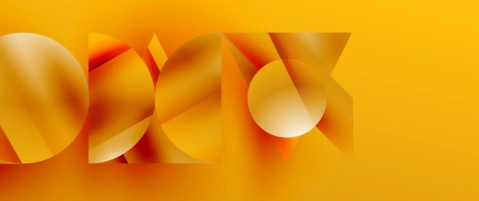 Captivating abstract backdrop composed of interlocking triangles and circles Illustrazione stock