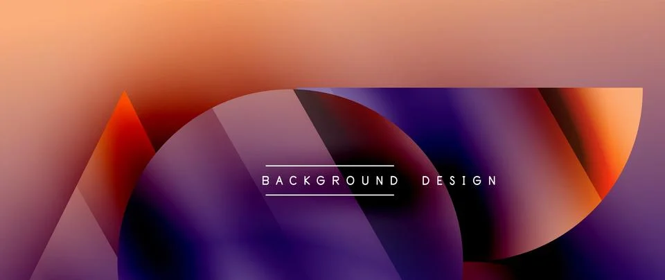 Captivating abstract backdrop composed of interlocking triangles and circles Stock Illustration