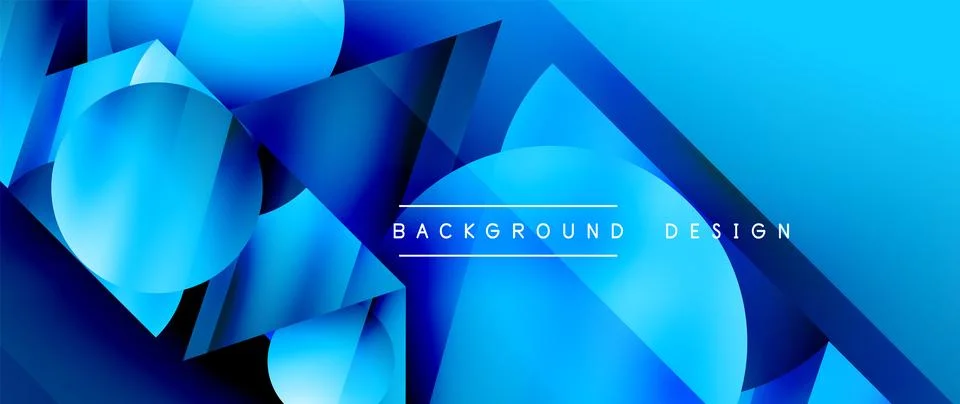 Captivating abstract backdrop composed of interlocking triangles and circles Stock Illustration