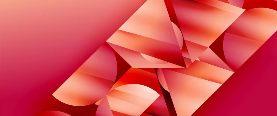 Captivating abstract backdrop composed of interlocking triangles and circles Illustrazione stock