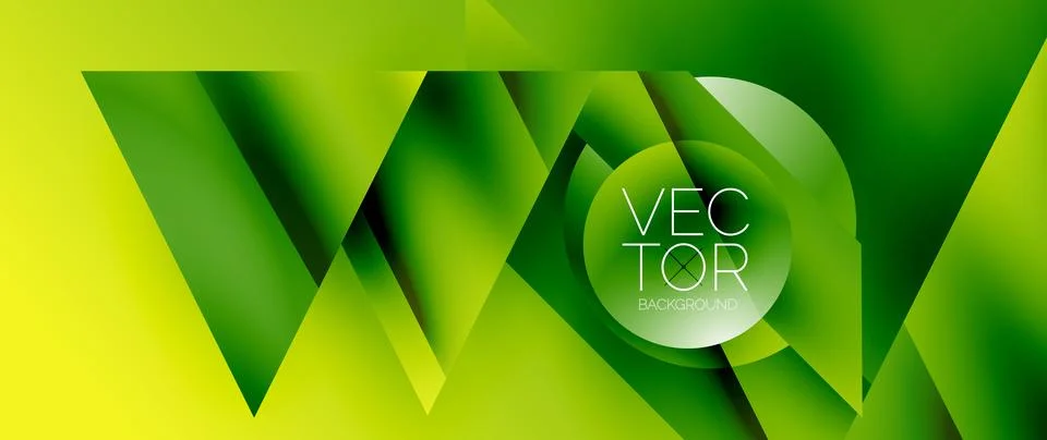 Captivating abstract backdrop composed of interlocking triangles and circles Stockillustratie