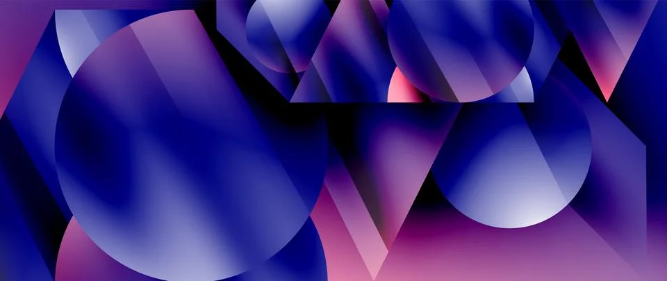 Captivating abstract backdrop composed of interlocking triangles and circles 스톡 일러스트