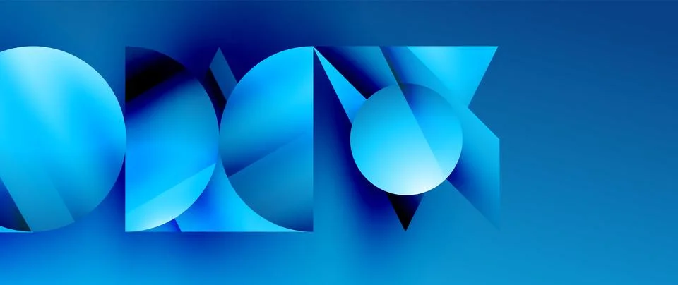 Captivating abstract backdrop composed of interlocking triangles and circles Illustrazione stock