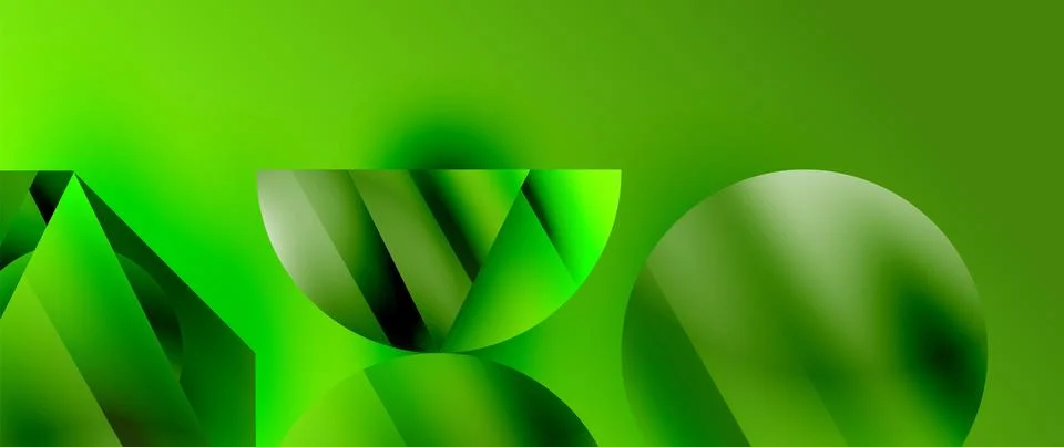 Captivating abstract backdrop composed of interlocking triangles and circles Illustrazione stock