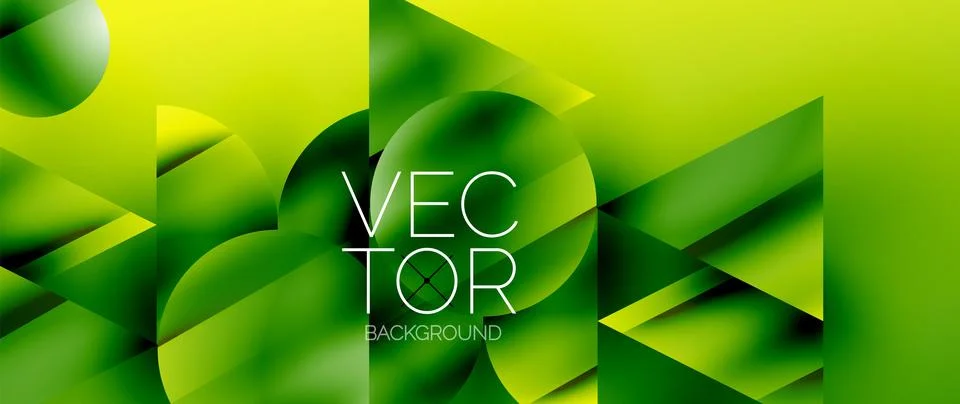 Captivating abstract backdrop composed of interlocking triangles and circles Stock Illustration